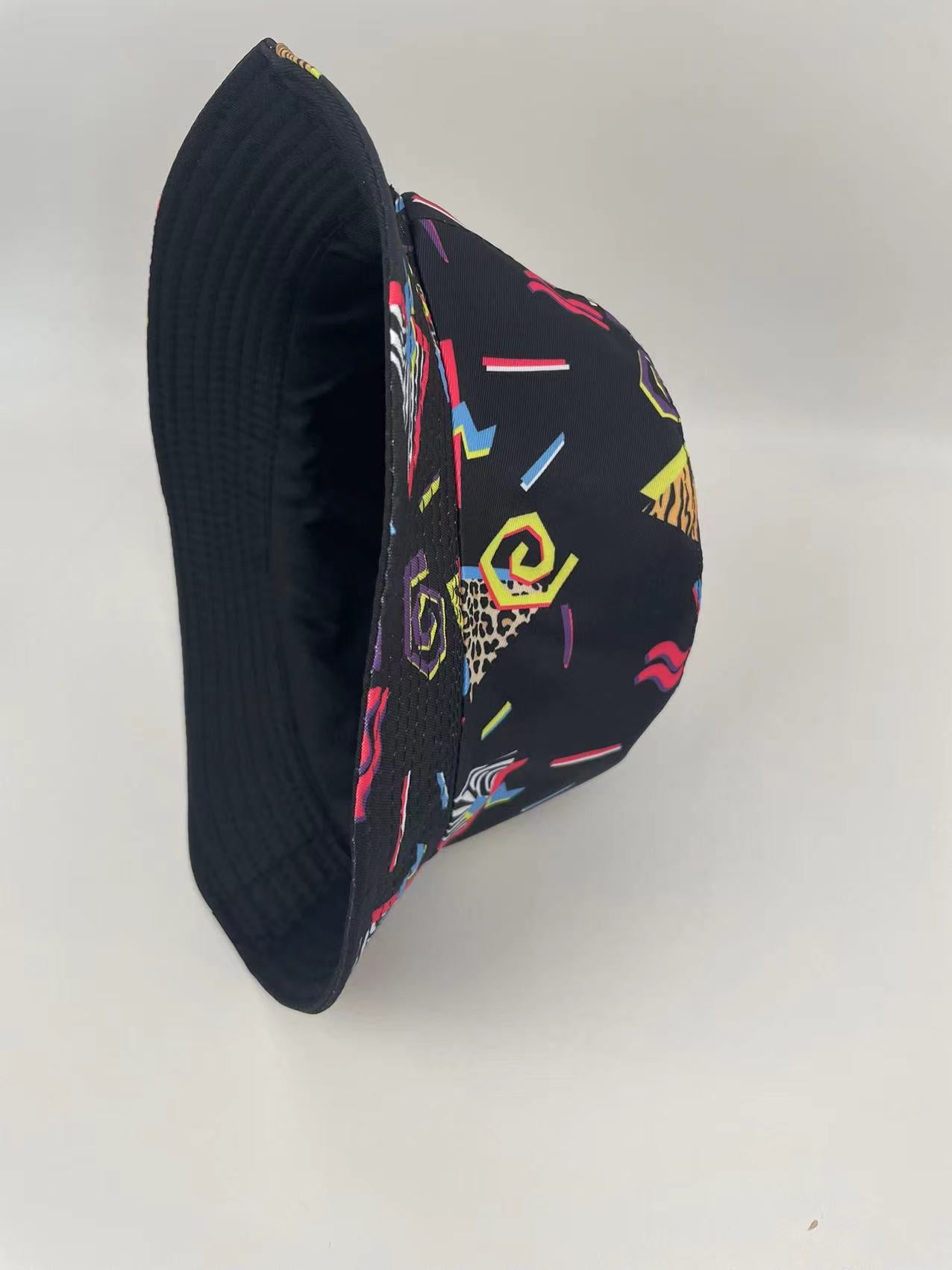 Wholesale Geometric Lined Fisherman's Hat Double-sided Printed Bucket Hat