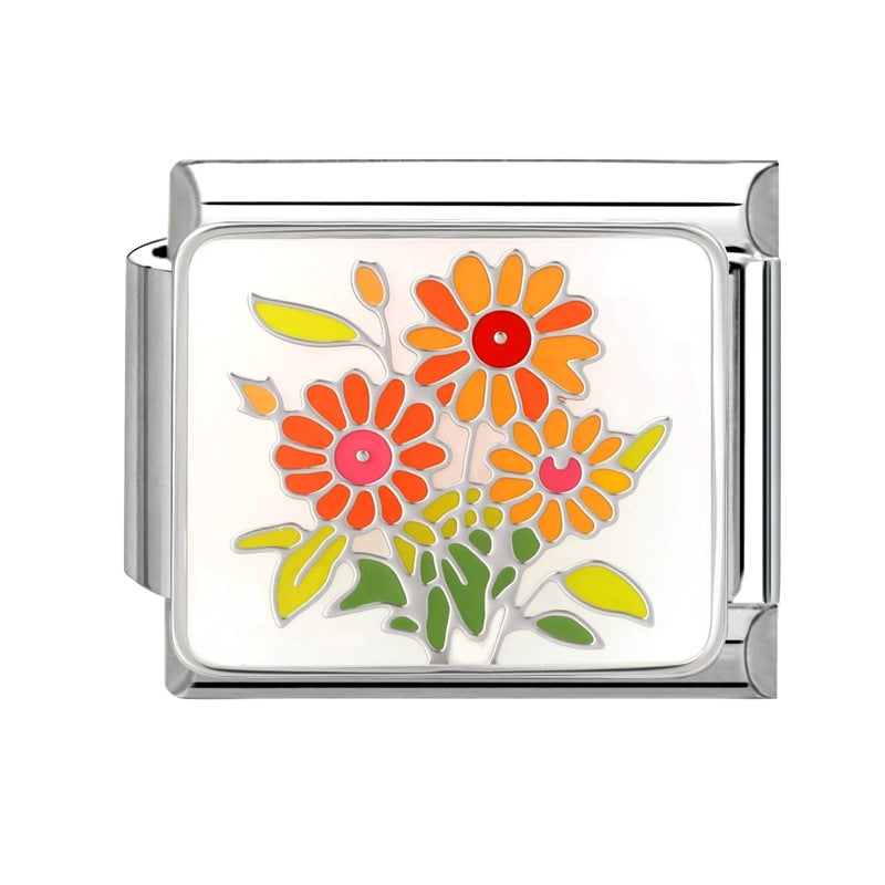 Wholesale  Italian Magic DIY Creative Steel Base Flower Module  Handmade Craft Charms