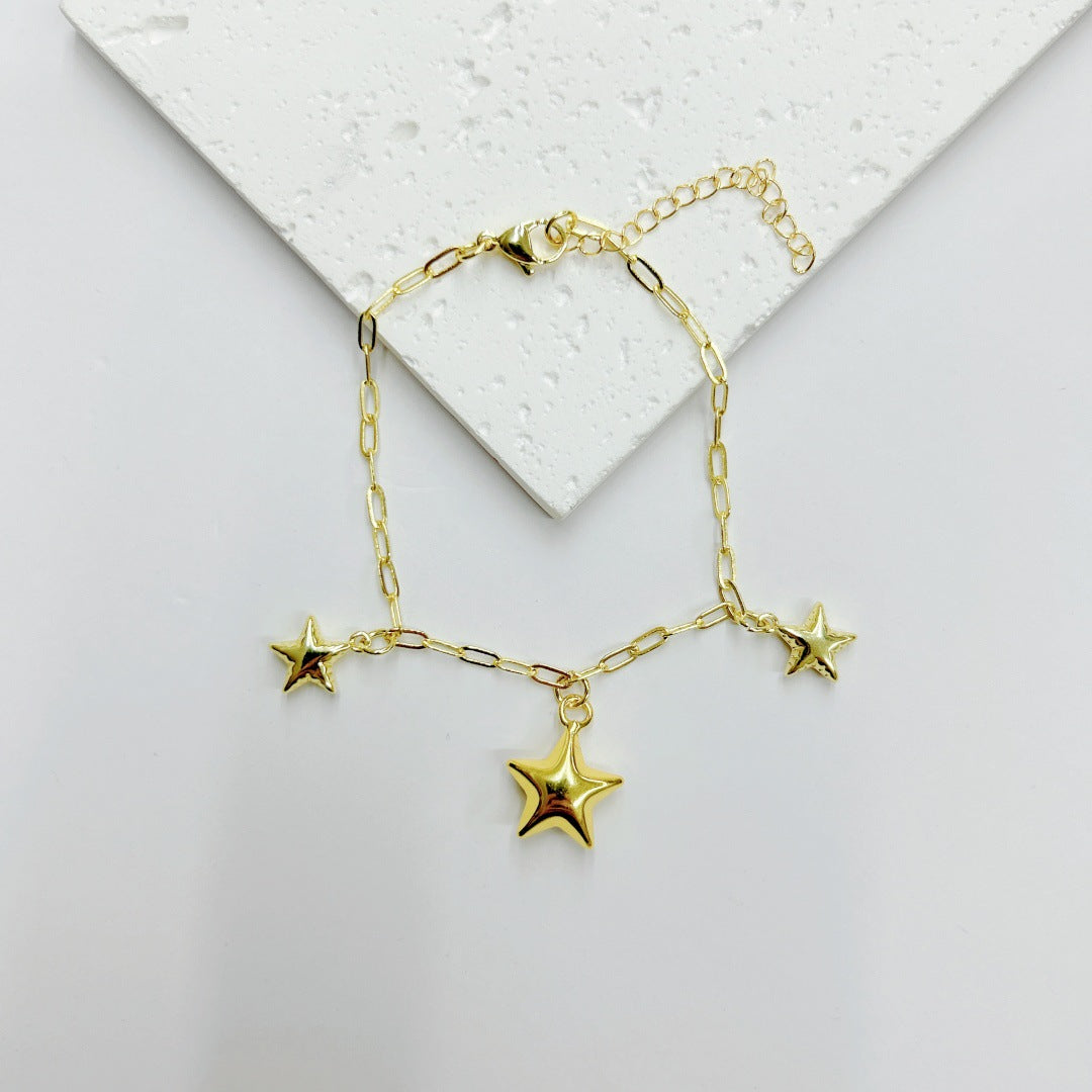 Wholesale Egg-shaped Chain Butterfly Love Five-pointed Star Bracelet