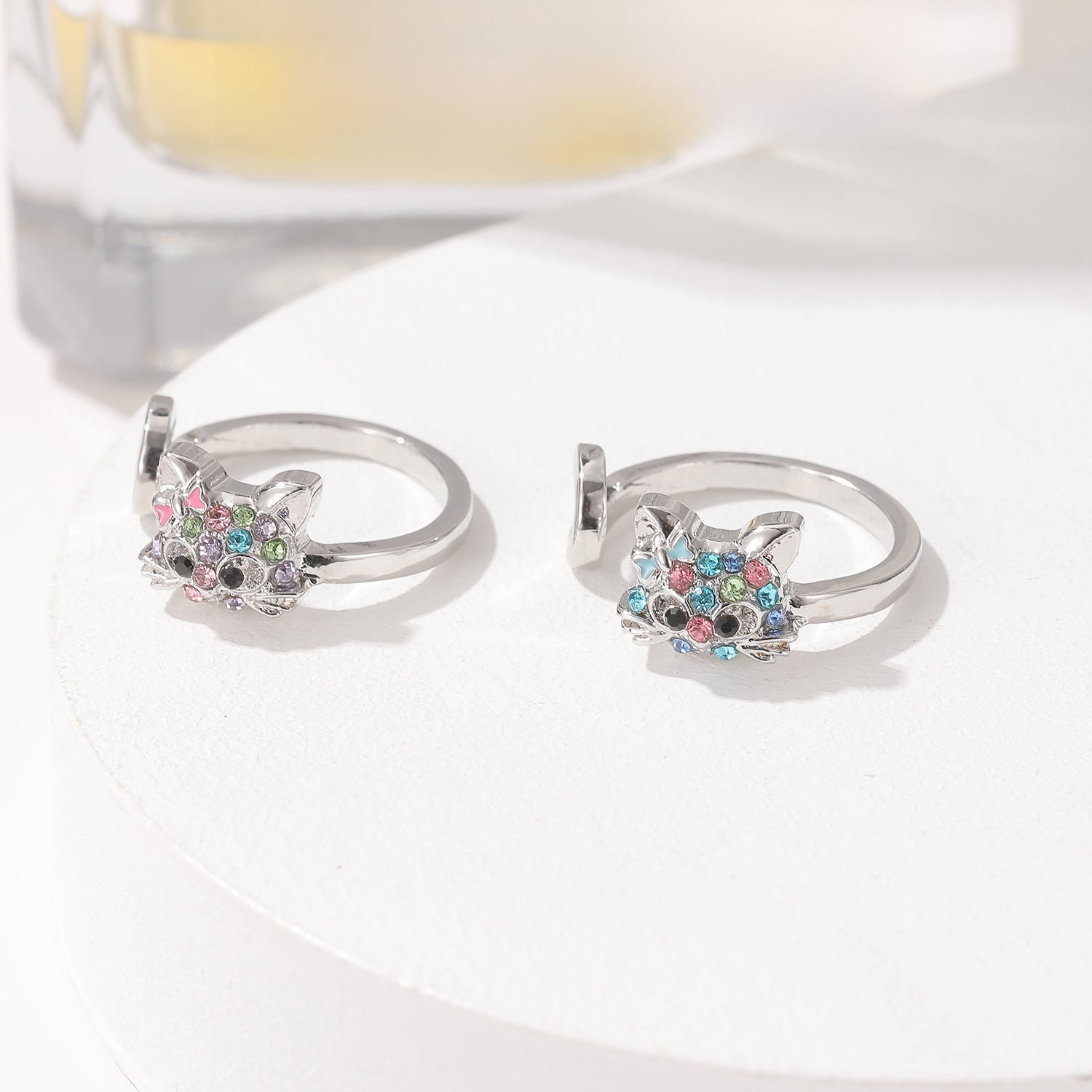 Wholesale color cat ring color kitten opening adjustable animal ring