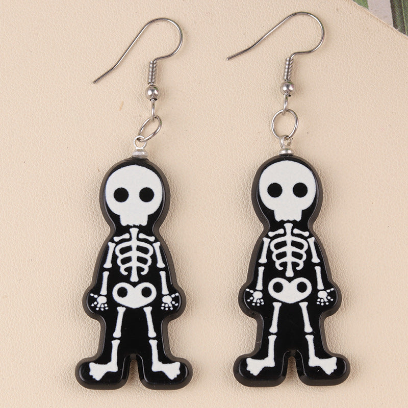 Wholesale  Halloween Earrings Horror Spider Ghost Acrylic Earrings