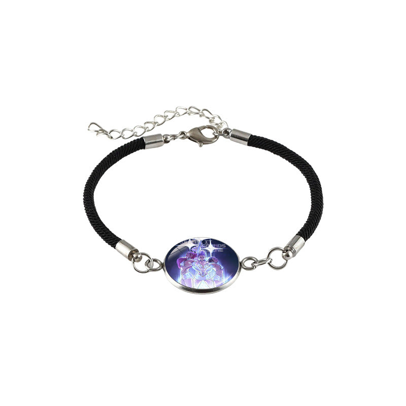 Wholesale kpop anime black and red bracelet