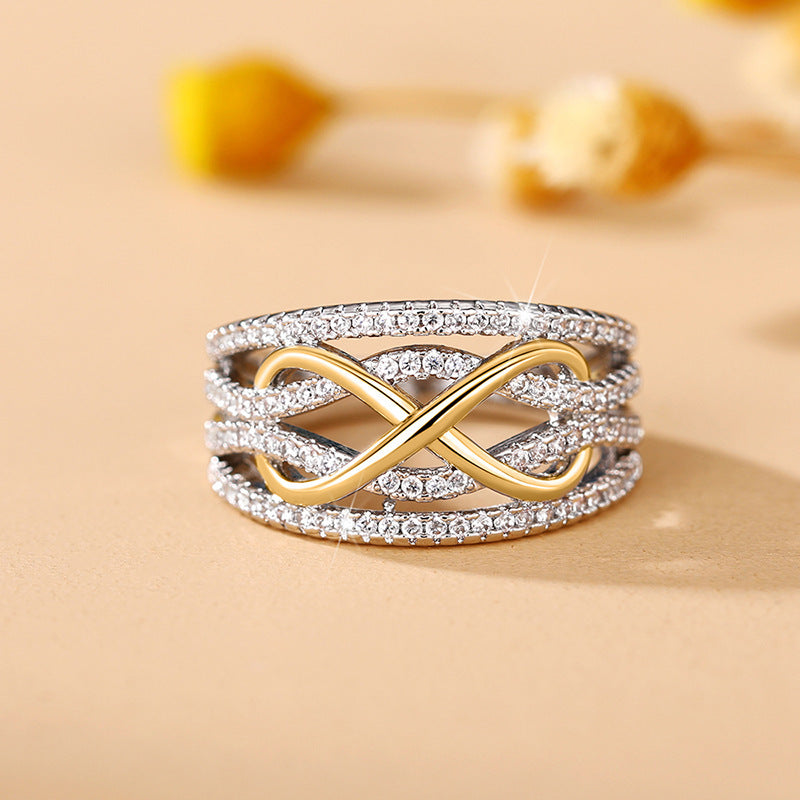 Wholesale Figure-8 Ring  Hollowed-Out 3D Design