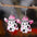Wholesale  Cute Western Cowboy Hat Painted Ghost Pendant Earrings