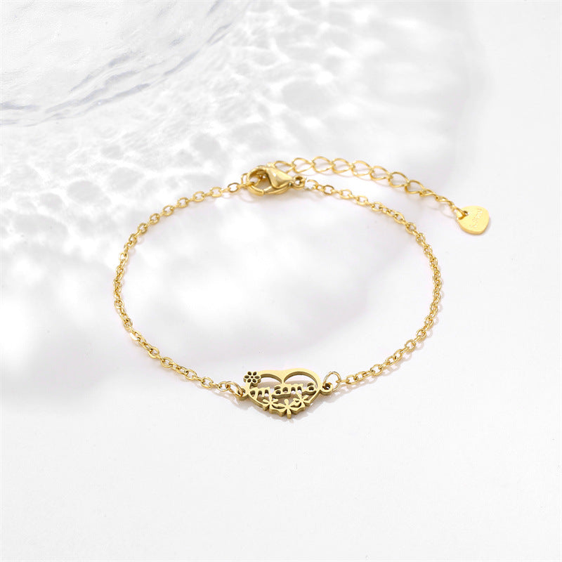 Wholesale Titanium Steel Mother's Day Bracelet