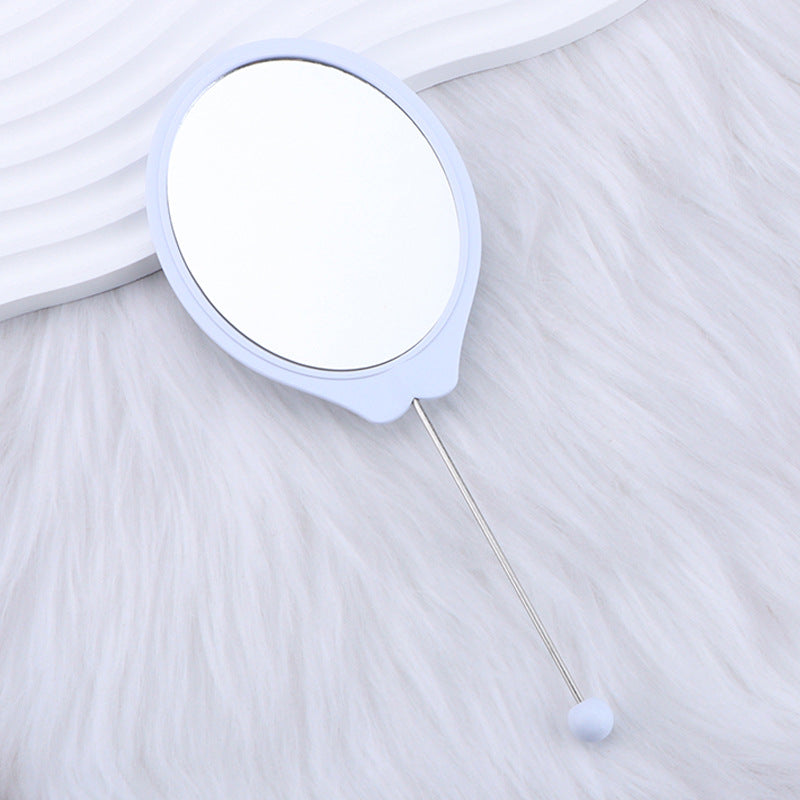 Wholesale DIY Beadable Oval Handheld Mirror,  Portable High-Definition Mirror Handheld Makeup Mirror
