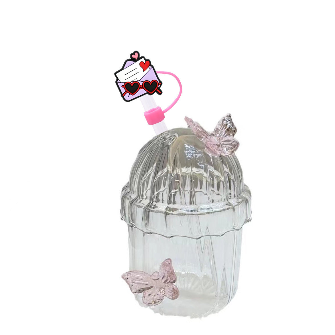 Wholesale Random 100pcs Valentine's Day Series Straw Cover 10MM Straw Tube Cap