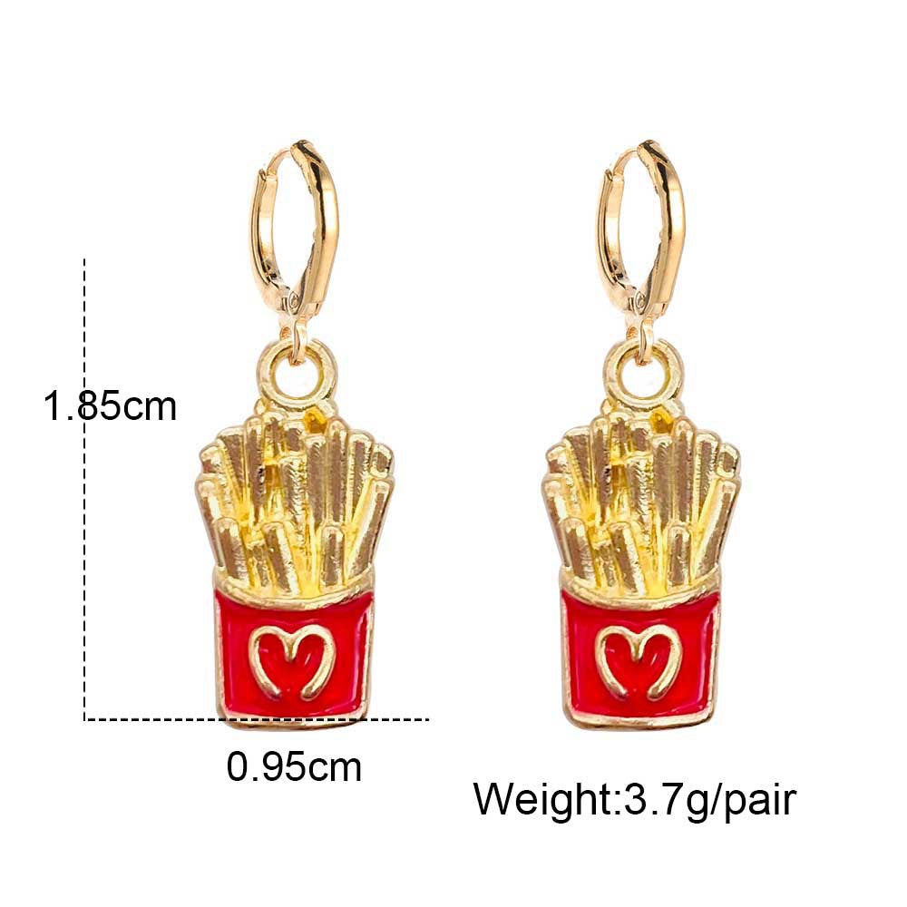 Wholesale Alloy Oil Drop Earrings Beer Red Wine Earrings