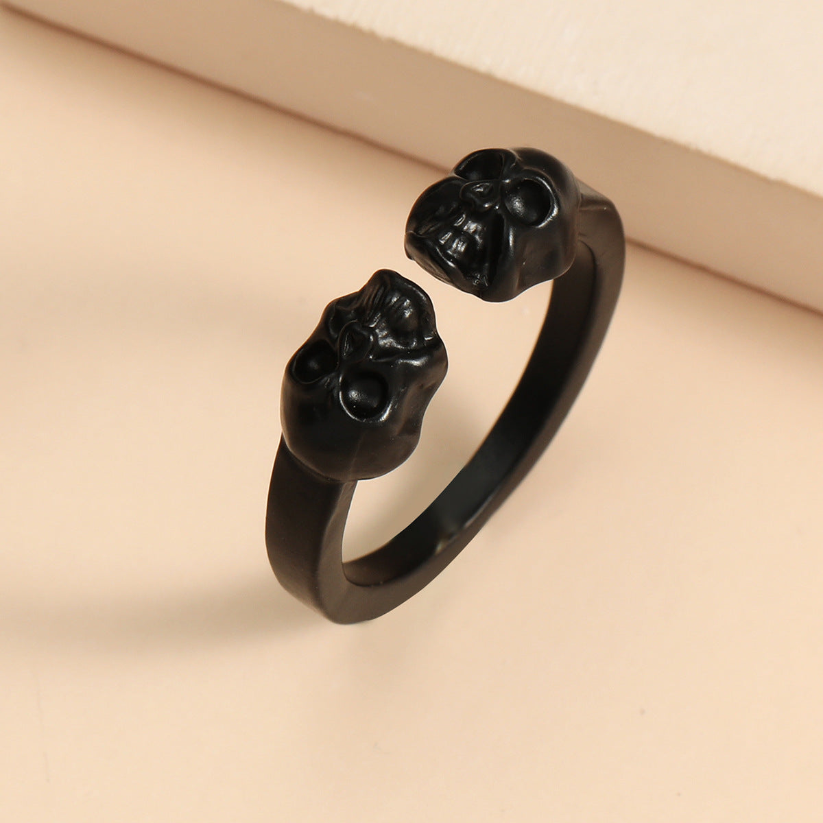 Wholesale Gothic Skull Ring Punk Exaggerated Alloy Open Ring