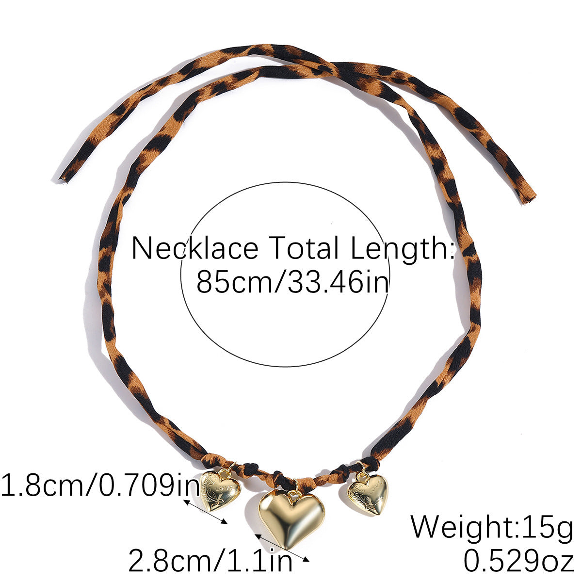 Wholesale Niche Design Leopard Print Necklace Alloy Pendant Retro High-End Silk f Leopard Print Necklace