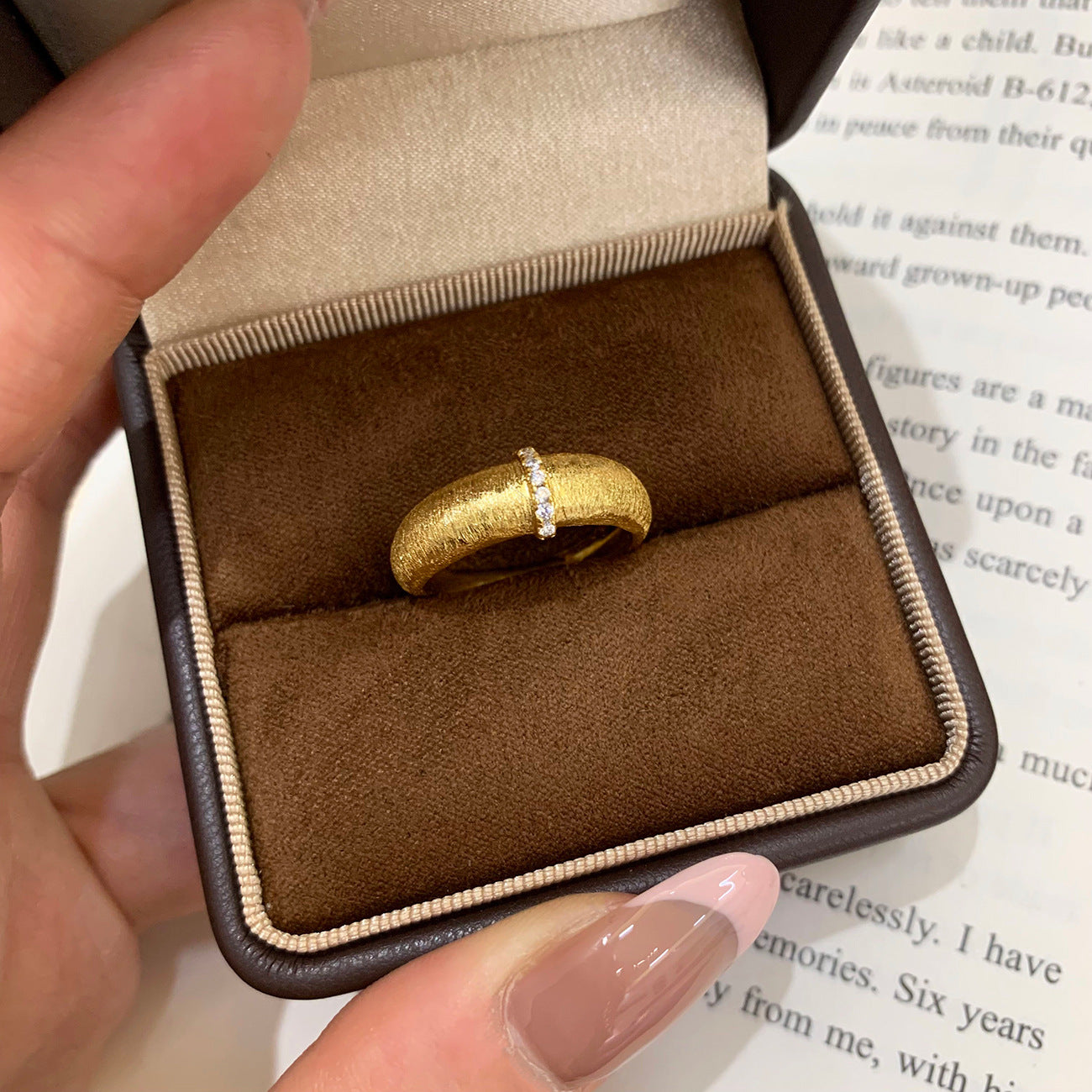 Wholesale Vintage Brushed Diamond Ring