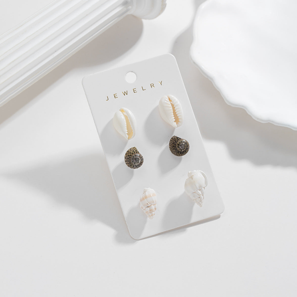 Wholesale Starfish Imitation Pearl Shell Earrings Beach Vacation Style Fashion Jewelry Accessory