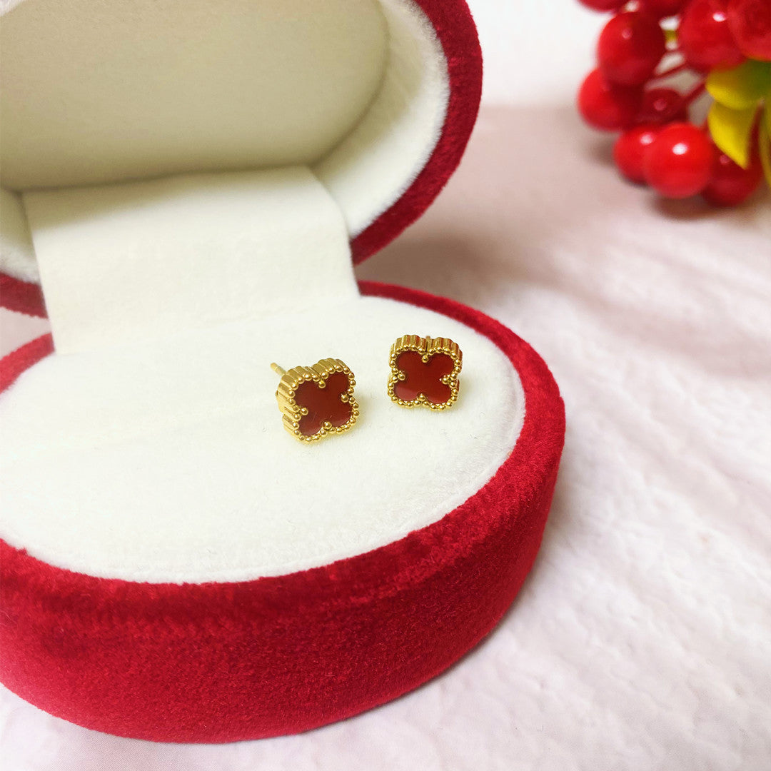 Wholesale Light Luxury Four-leaf Clover Earrings ACCVIP-ES-YZXW002