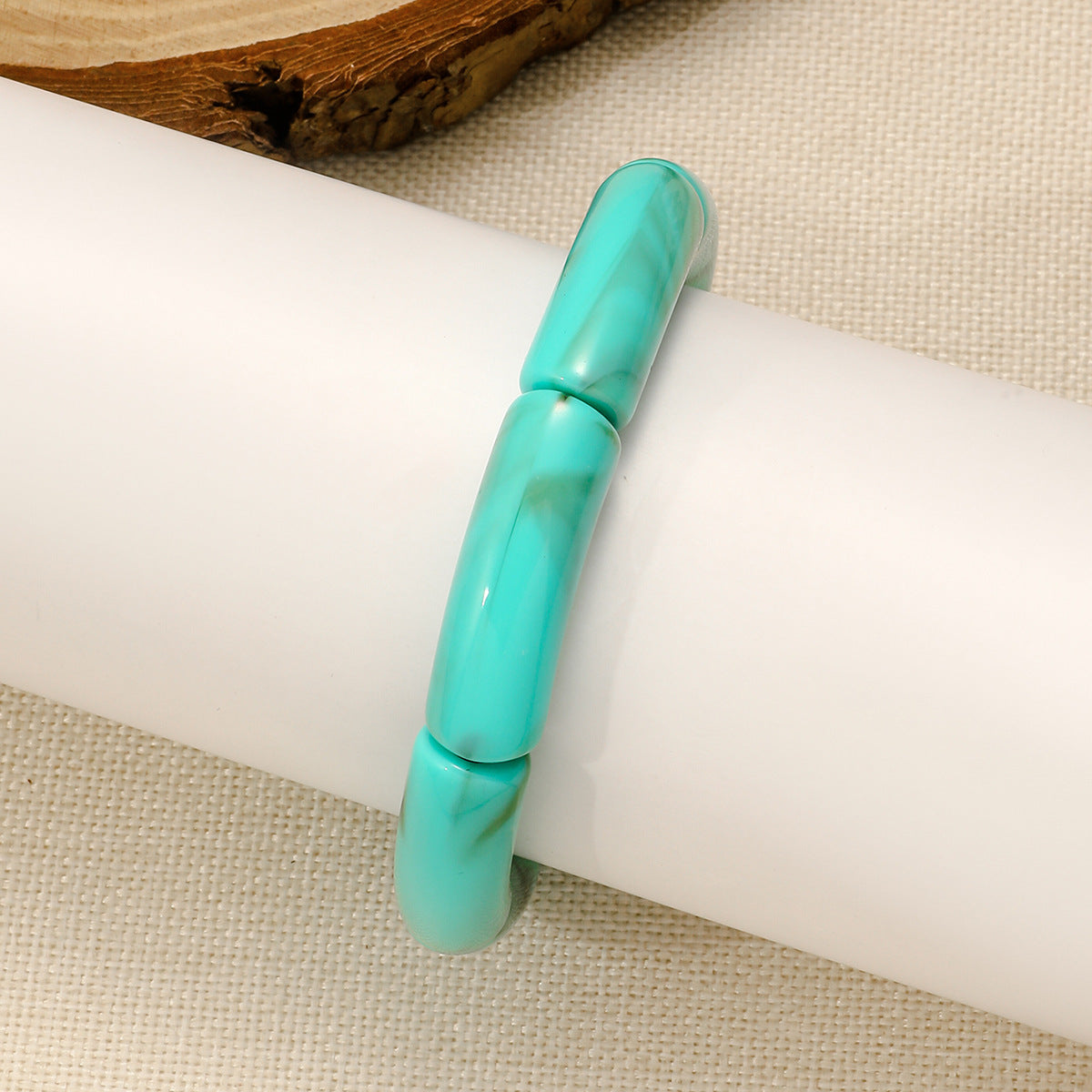 Wholesale Bohemian Vintage Turquoise Bamboo Stretch Acrylic Bracelet ACC-BT-GL003