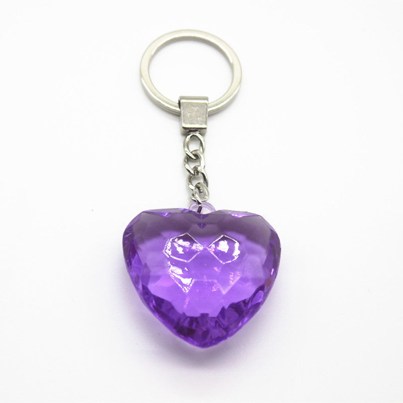 Wholesale Transparent Acrylic Heart Love Keychain