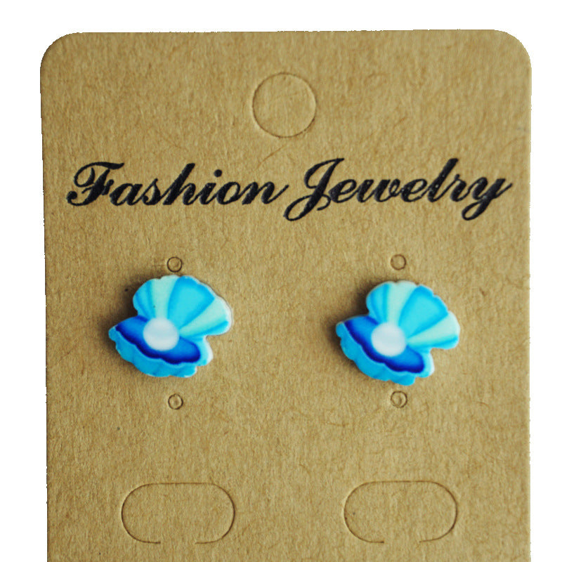 Wholesale 2 Pairs/Pack UFO Turtle Shell Strawberry Avocado Acrylic Earrings ACC-ES-HY096