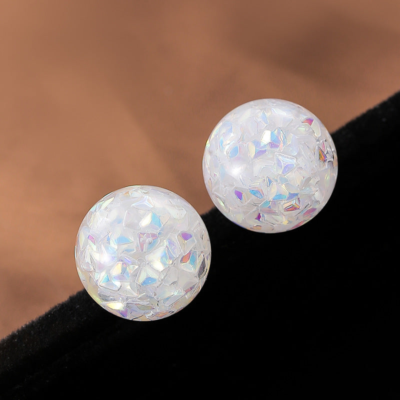 Wholesale 20mm color round beads dopamine earrings