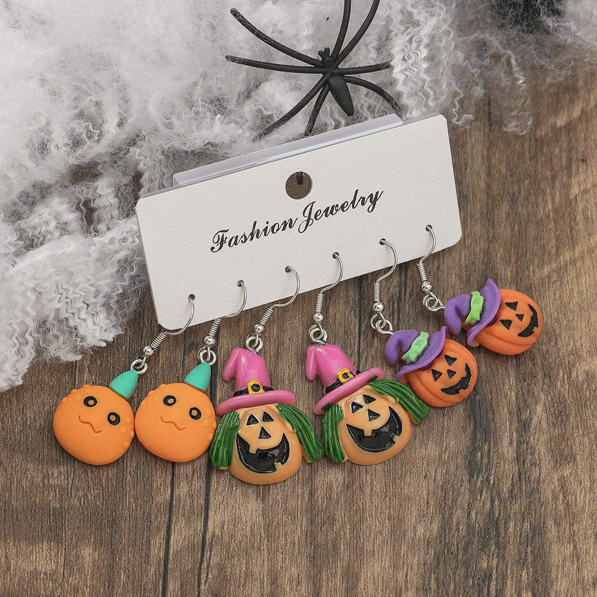 Wholesale Halloween Pumpkin Ghost Earrings Set ACC-ES-JunJie009