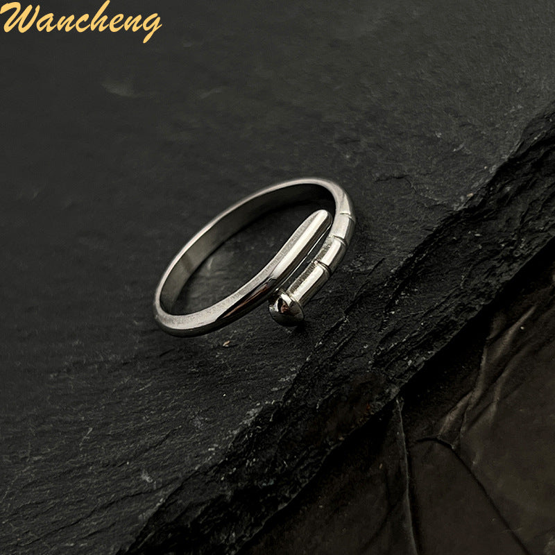 Wholesale Stainless Steel Bent Spike Rings ACC-RS-WanCh001