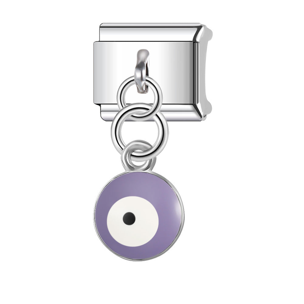 Wholesale Italian Charm Bracelet 9mm DIY Splicing Eyes Stainless Steel Composable Bracelet