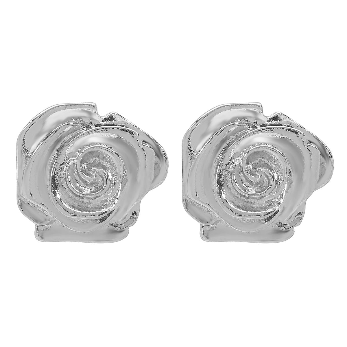 Orecchini a perno con collana di rosa ad anello metallico di fascia alta francese di fascia alta all'ingrosso