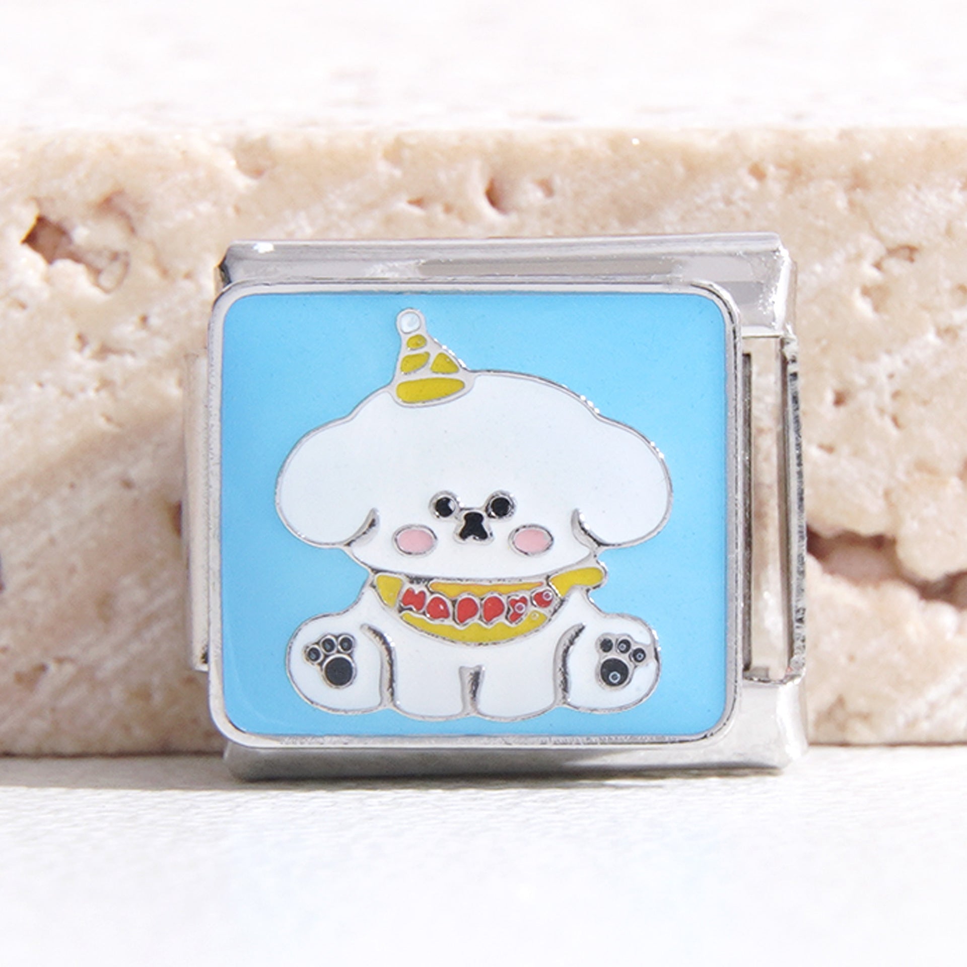 Wholesale Italian Charm Bracelet 9mm DIY Splicing Removable Cartoon Cat Stainless Steel Composable Bracelet