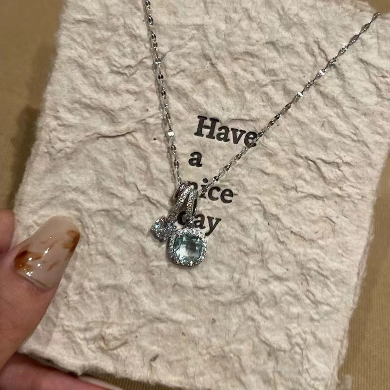 Wholesale Strawberry bubble summer dopamine bow red heart sweet colorful beaded necklace