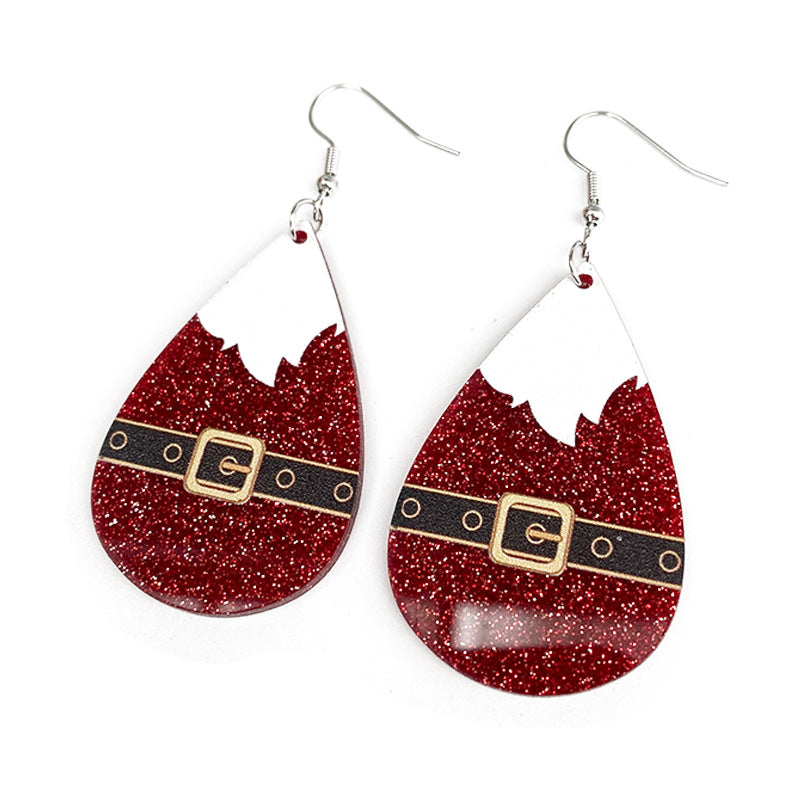 Wholesale  Christmas  flash acrylic earrings
