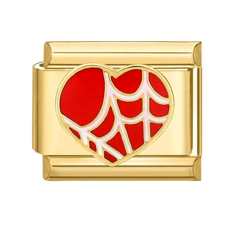 Pulsera de encanto italiano al por mayor de 9 mm empalmado lindo colgante creativo colgante de acero inoxidable brazalete compuesto por acero inoxidable