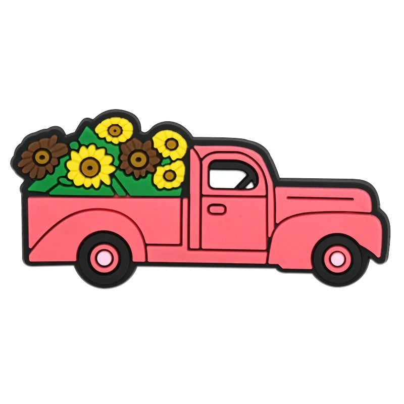 Wholesale Random 100pcs Valentine' s Day Series  PVC Soft Rubber Shoe Buckle Decoration