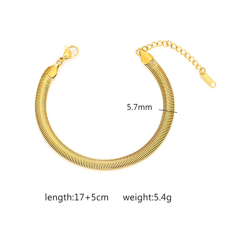 Wholesale Stainless steel plated 18K gold bracelet