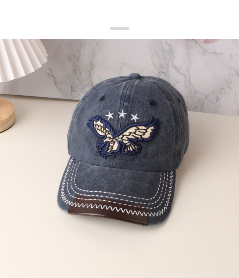 Wholesale Vintage Distressed Hat Washed Denim Cotton Embroidered Baseball Cap ACC-HT-HengBing001
