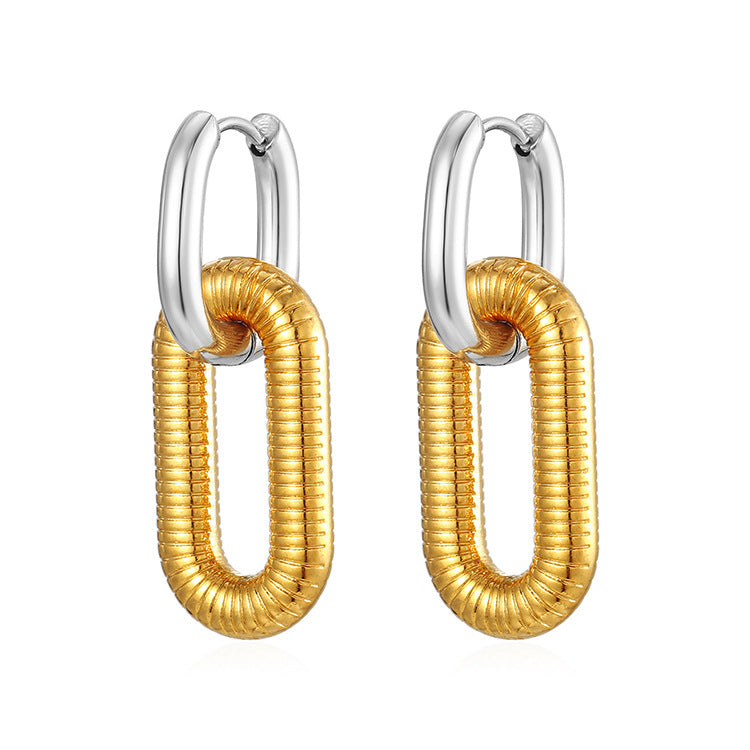 Wholesale Square pendant stainless steel earrings