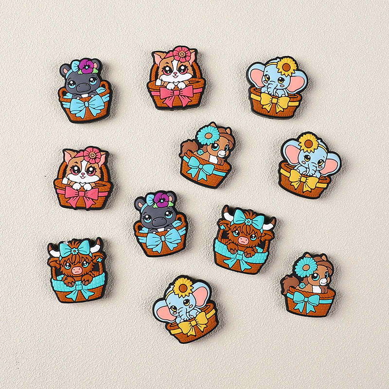 Wholesale 20pcs Cartoon Animal Focal Beads DIY Bead Accessories