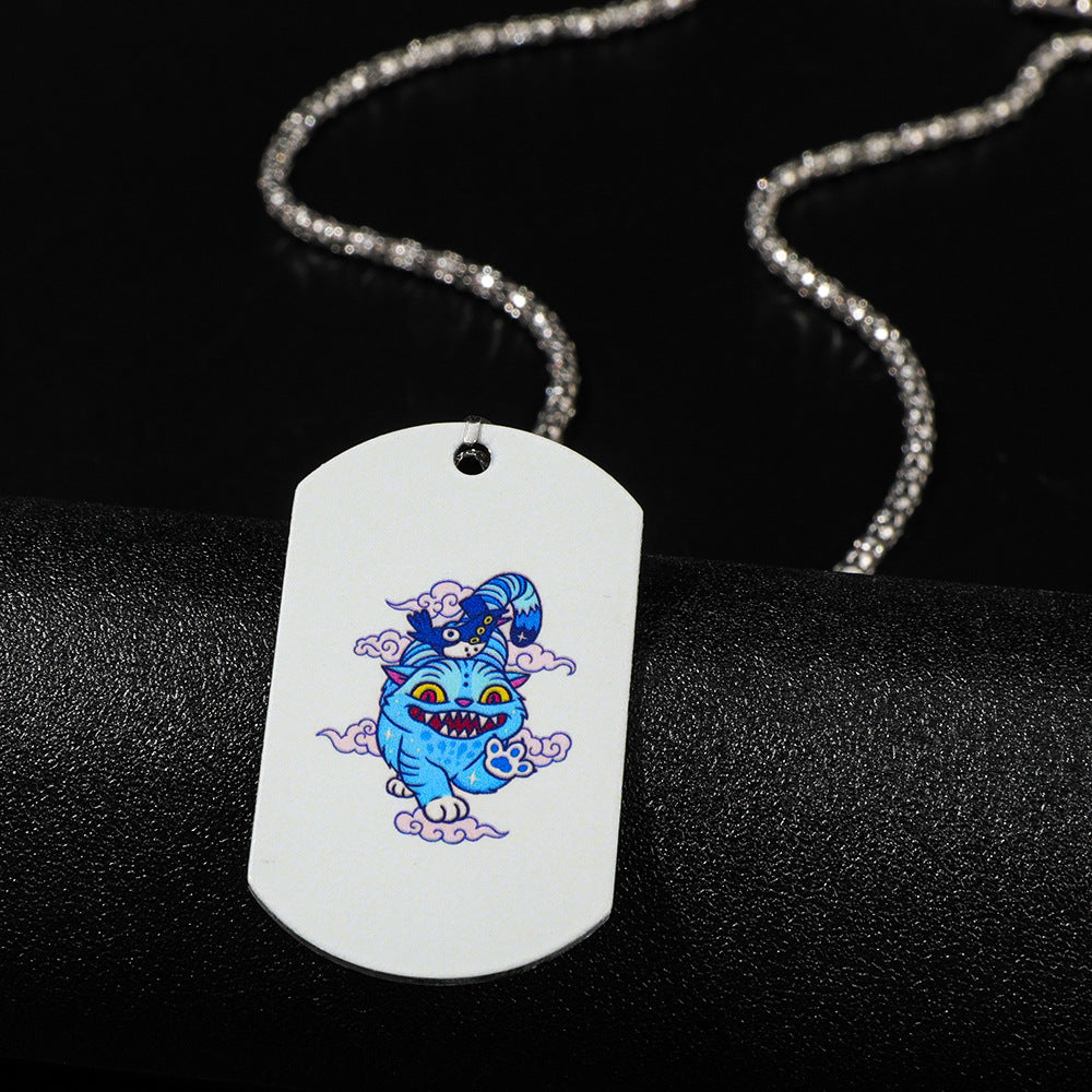 Wholesale KPOP  stainless steel dog tag pendan  Necklace ACCVIP