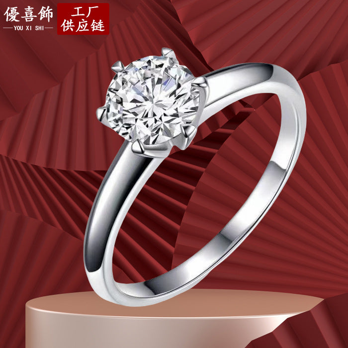 Wholesale Moissanite Silver Plated Rings ACC-RS-Youxi001