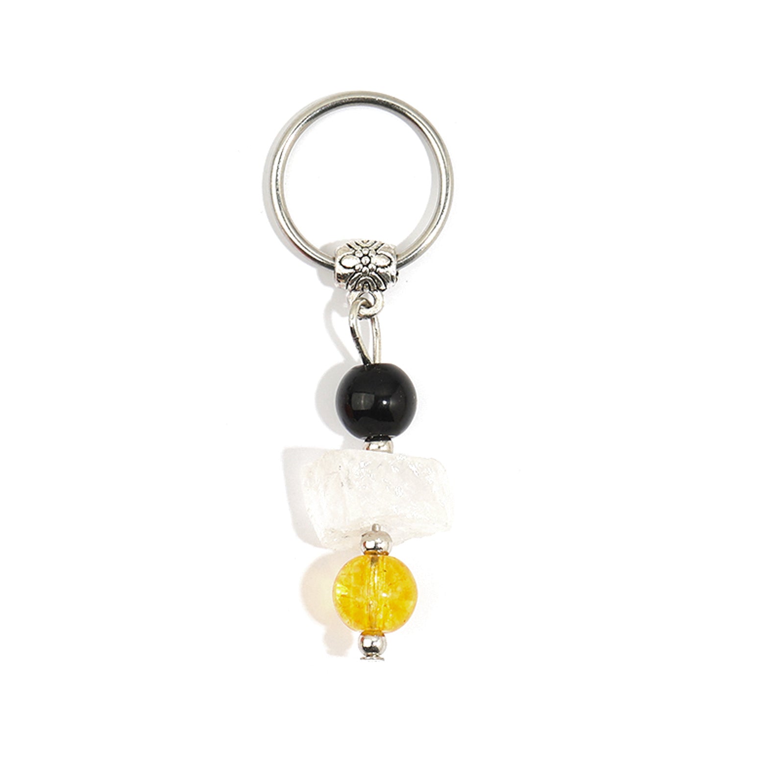 Wholesale Irregular Crystal Alloy Pendant  Hollow Heart Keychain
