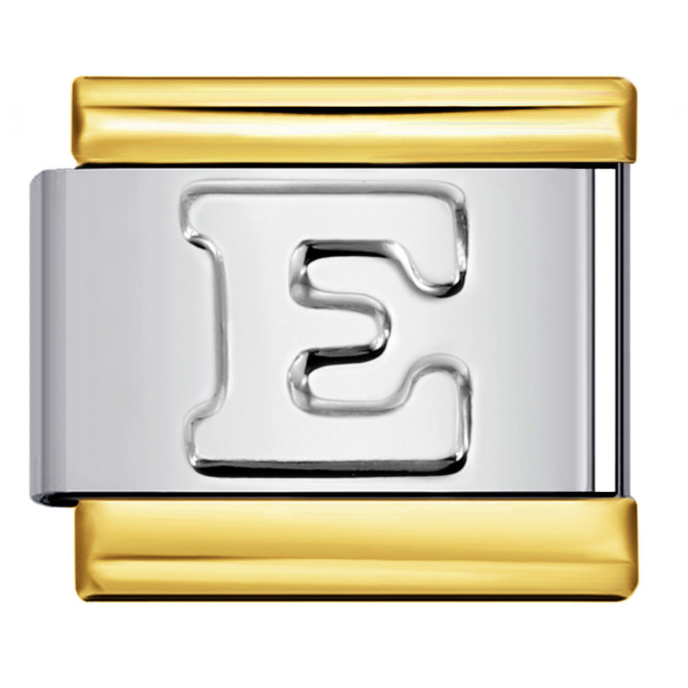 Wholesale Italian Charm Bracelet 9mm DIY letter Creative Stainless Steel Composable Bracelet