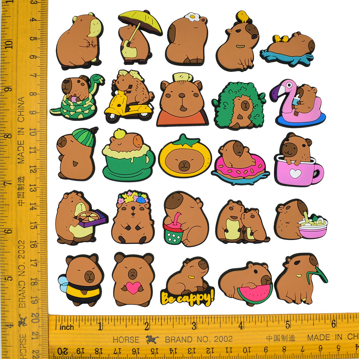Wholesale Random 100pcs Cartoon Cute Small Animal PVC Soft Rubber Shoe Buckle Decoration ACC-SC-RYY063