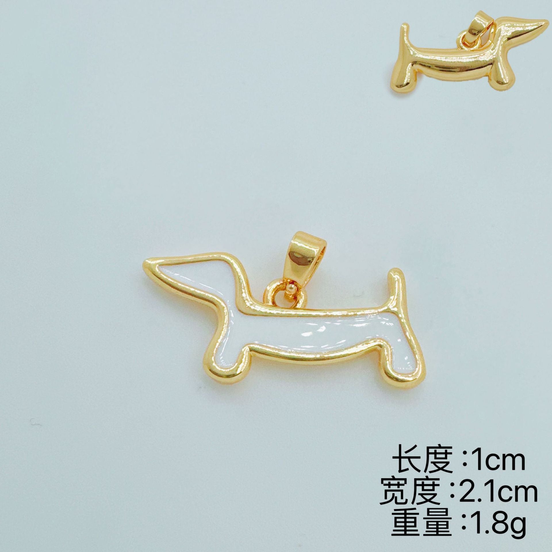 Wholesale Copper Gold Plated Hot Dog Necklace Light Luxury Fashion Pendant for Daily Wear Fashion Accessory