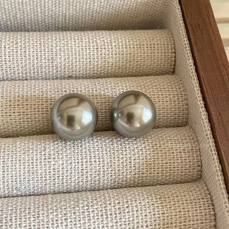 Wholesale S925 Silver Needle Pearl Bun Earrings ACC-ES-Mengf006