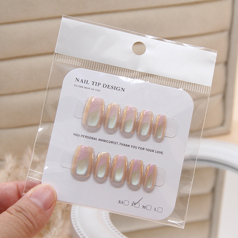 Wholesale 10 Pieces/box Pure Color Cat Eye Nails Kits Nail Stickers