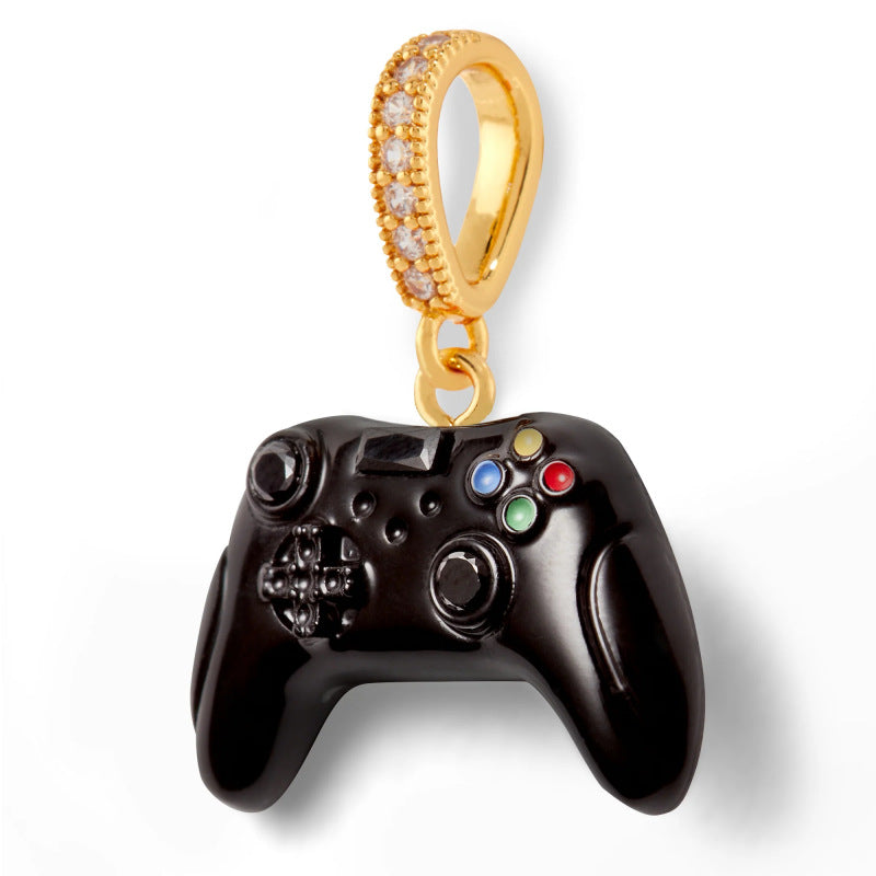 Wholesale Game console dragon heart five-pointed star zircon necklace