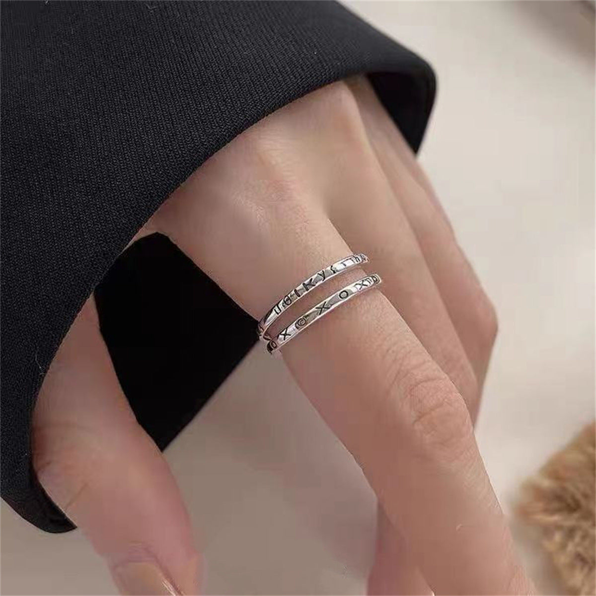Wholesale  Love Ring Opening Adjustable Text Ring