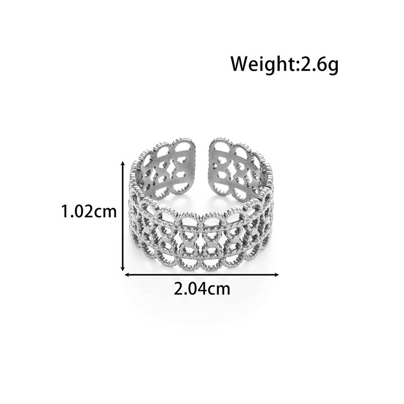 Wholesale  geometric popular love encircling titanium steel irregular ins style simple  ring