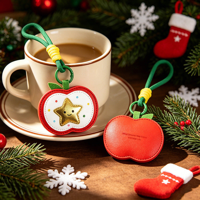 Wholesale Christmas Tree PU Leather Keychain Car Key Accessory Holiday Gift