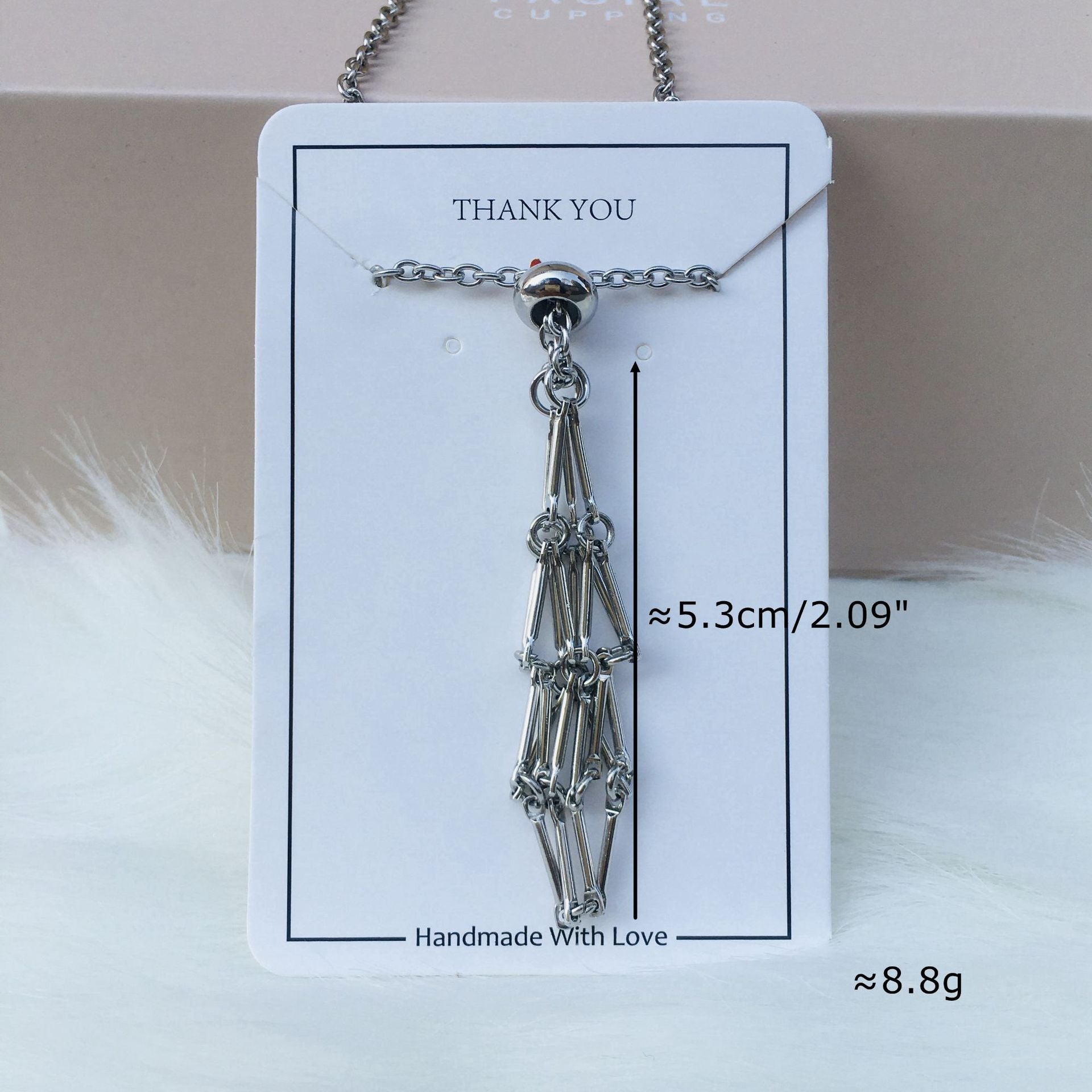 Wholesale Natural Crystal Raw Stone Net Pocket Metal Bamboo Necklace Crystal Mesh Bag ACC-NE-RongGuan008