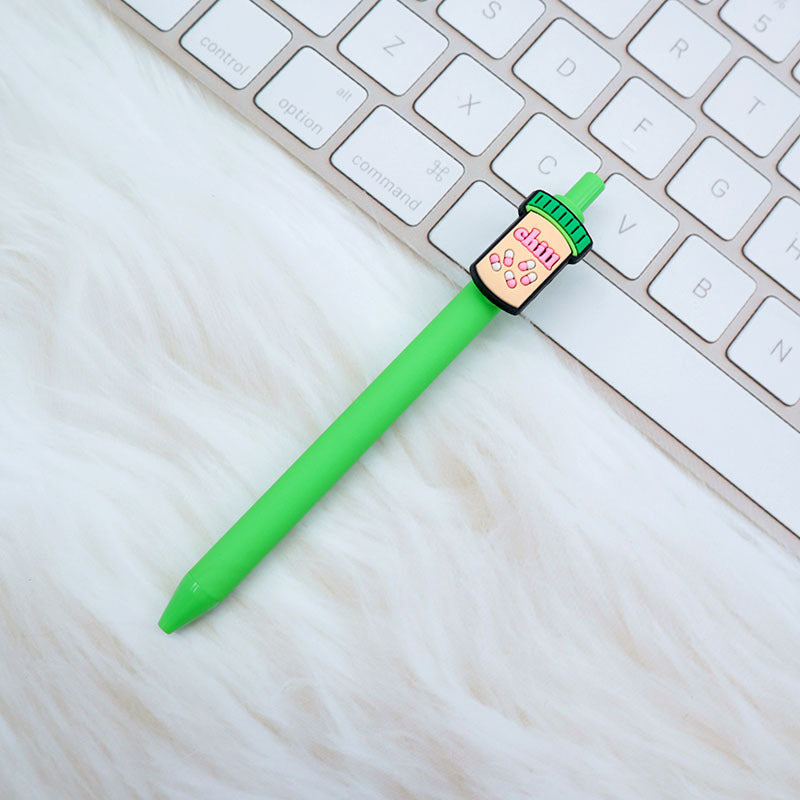 Wholesale  Cartoon PVC Creative Solid Color Doctor Medical 0.5 Pen Press Gel Pen