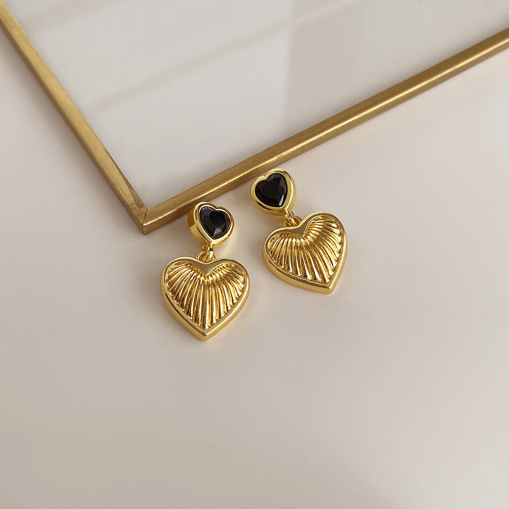 Wholesale vintage oil-dropped medieval style Pearl Earrings