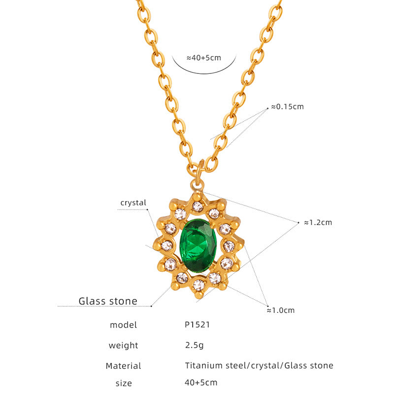 Wholesale Freshwater Pearl Necklace Love Heart Pendant Jewelry Titanium Steel Necklace Set ACC-NE-OMK002